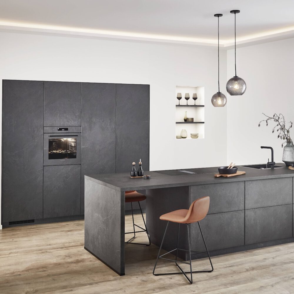 Nobilia StoneArt Designküche mit Tresen