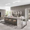 Nobilia Designküche mit Insel Grau
