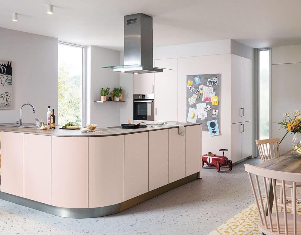 Alternative view of Schüller Moderne Küche L-Form Hellrosa