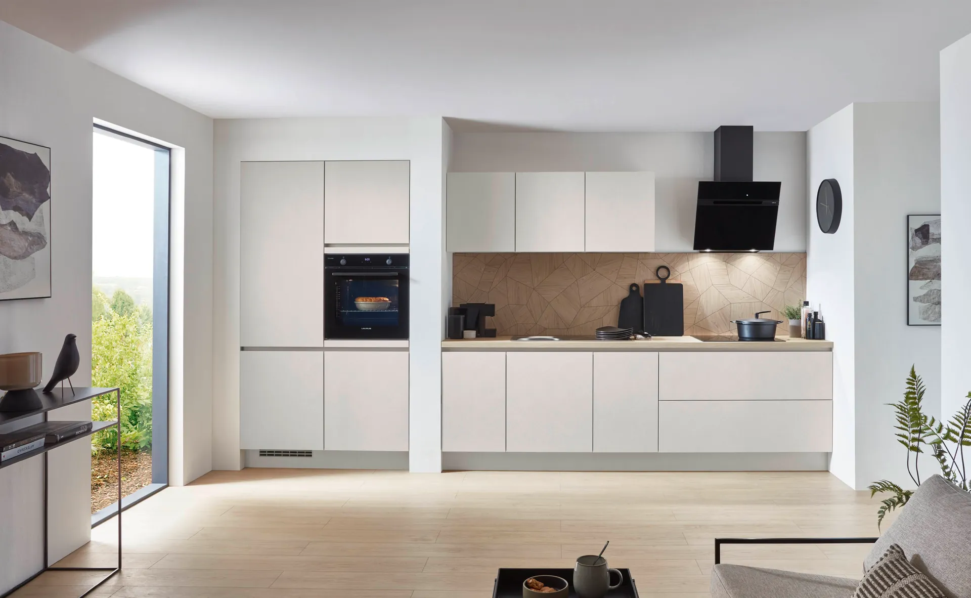 Kleine Kueche nobilia-kuechenzeile-look-sand-grifflos