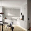 Burger L-Küche Beton Hellgrau