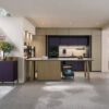 Next125 U-Küche Designstil Aubergine Sand