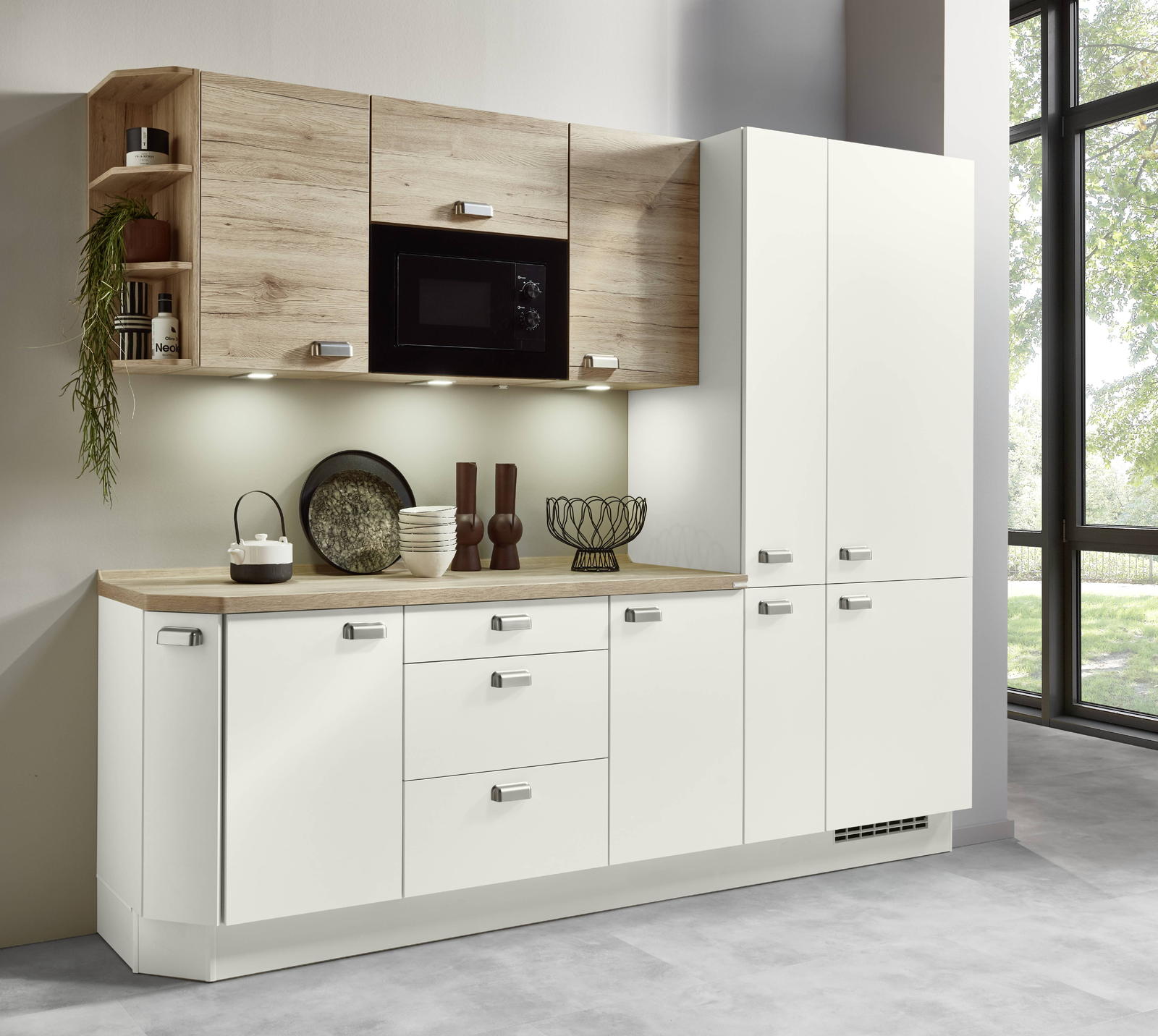 Nobilia Laser Küchenzeile Magnolia