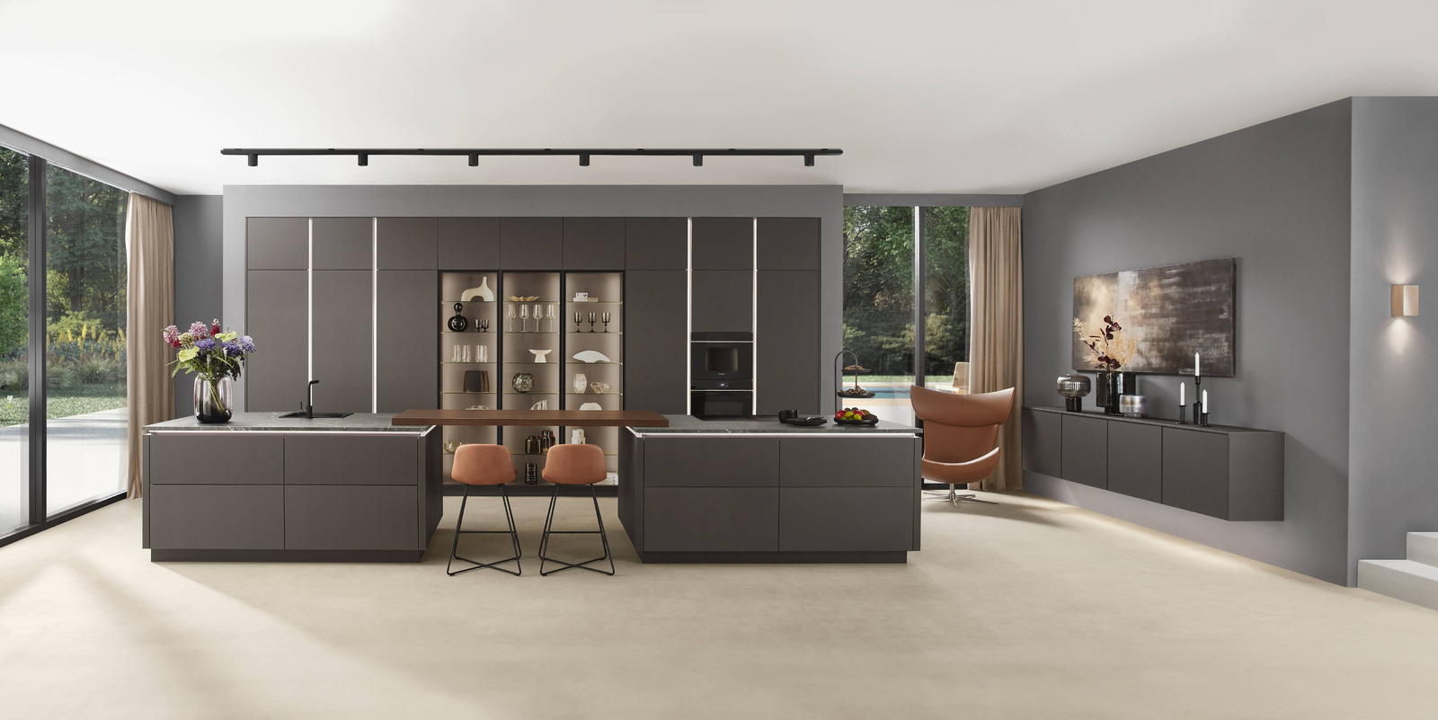 Nobilia Softline Inselküche Coffee