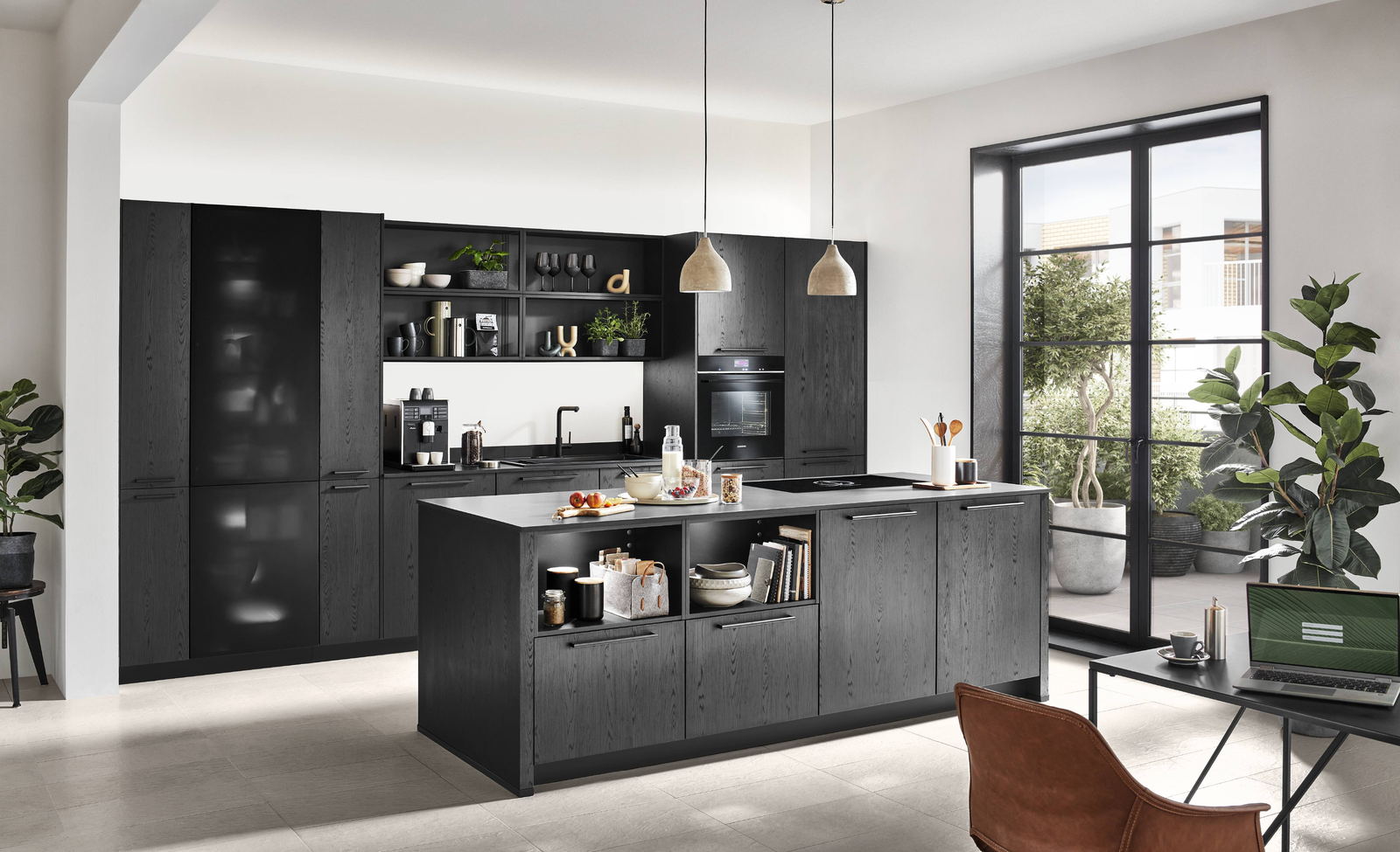 Nobilia Structura Inselküche Eiche Nero