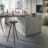 Schüller Inselküche Designstil Beton Quarzgrau