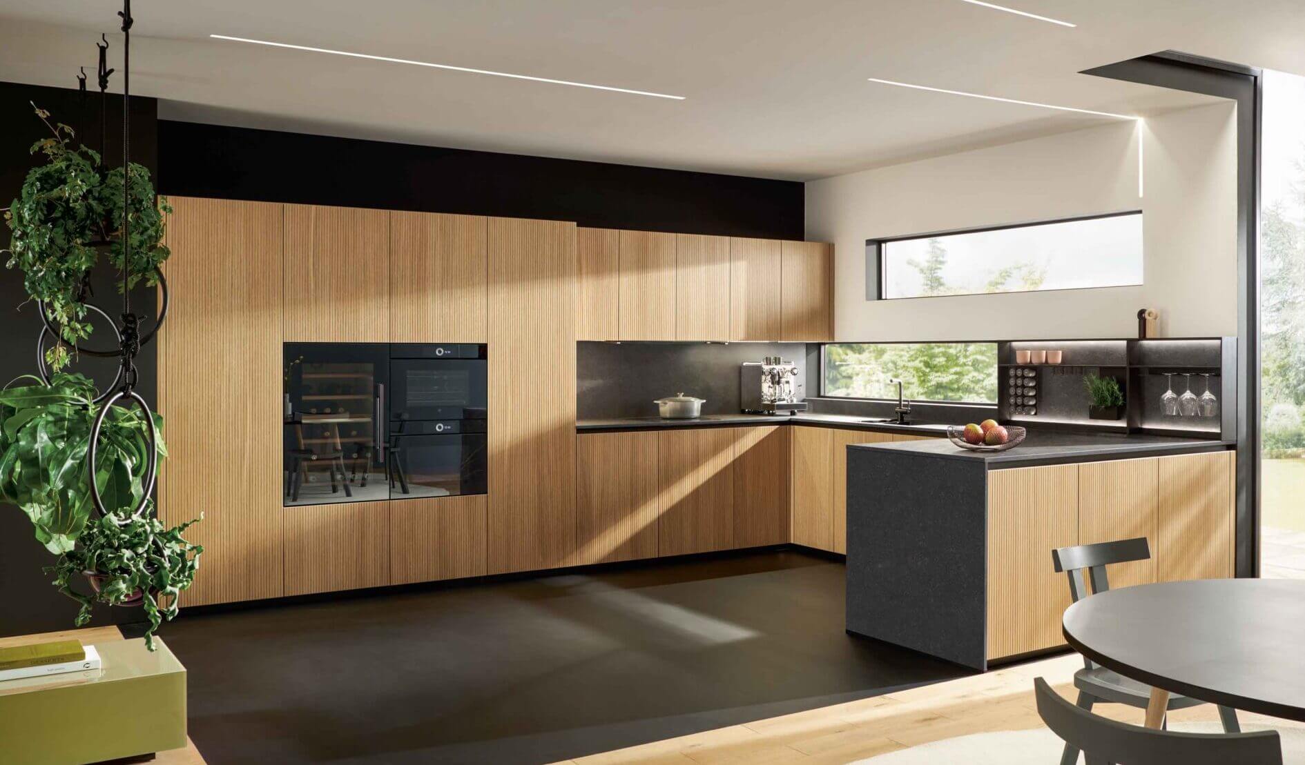 Schüller U-Küche Designstil Echtholz