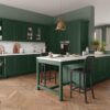 Schüller U-Küche Landhausstil Waldgrün