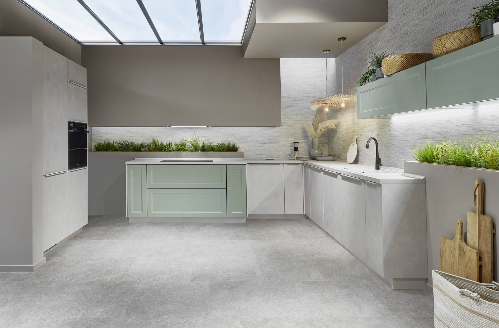 Nobilia Riva U-Küche Beton Sand